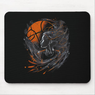 Mousepad Rapariga que joga basquete para mulheres e homens