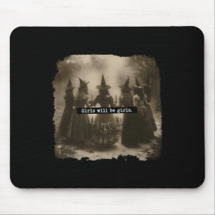 Mousepad Rapariga Serão Raparigas Bruxas Engraçadas Testemu