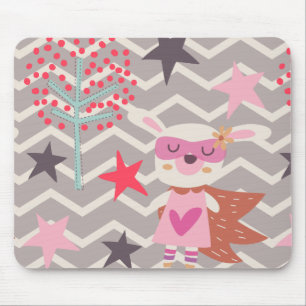 Mousepad Rapariga Superherói Bunny