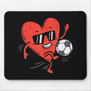 Mousepad Raparigas de futebol do Heart Playing Soccer Dias