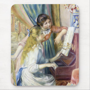 Mousepad Raparigas no piano por Pierre Renoir