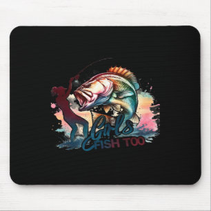 Mousepad Raparigas Peixes Demasiado Pesquem Boca Grande B P