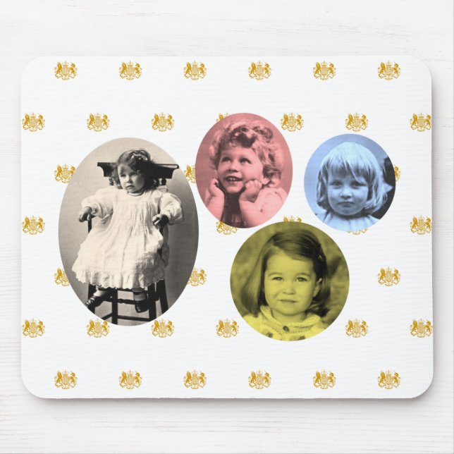 Mousepad Raparigas reais britânicas com casaco de braços (Frente)