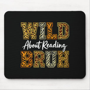 Mousepad Rapazes divertidos animal selvagem sobre lendo liv