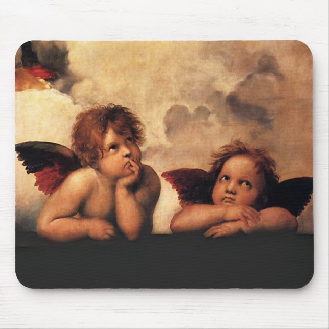 Mousepad Raphael Sanzio - anjos (detalhe) (Frente)
