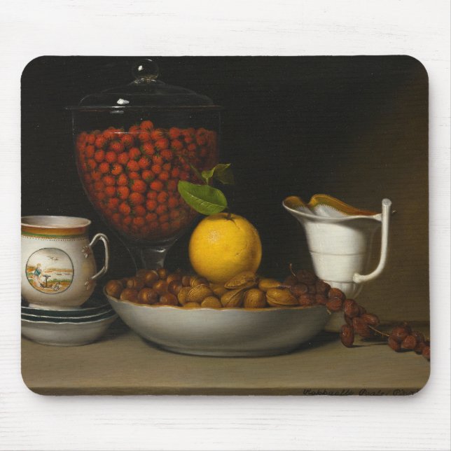 Mousepad Raphaelle Peale - Vida Estática - Morangos, Loucos (Frente)