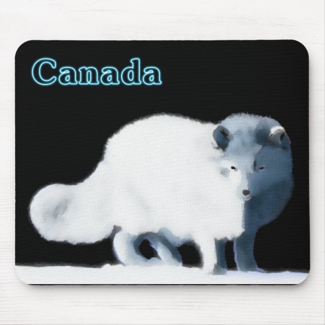 Mousepad Raposa Árctica Brilhante (Frente)