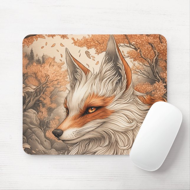 Mousepad Raposa de Kitsune Japonesa (Com mouse)