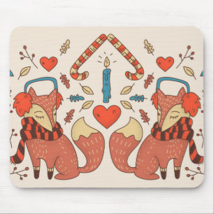 Mousepad Raposa de Natal Hygee