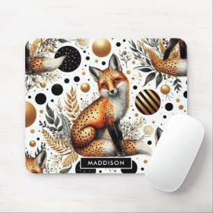 Mousepad Raposa e pontos bonitos sem costura