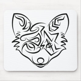 Mousepad Raposa Tribal Negra