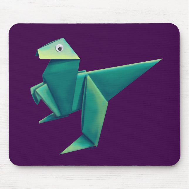 Mousepad Raptor De Origami De Olhos Googly (Frente)