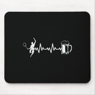Mousepad Raquete de Badminton - Coração Batendo Ekg Badmint