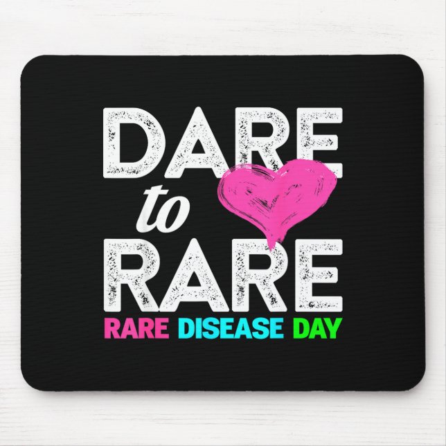 Mousepad Rare Disease Awareness Shirt - Dare To Rare Diseas (Frente)
