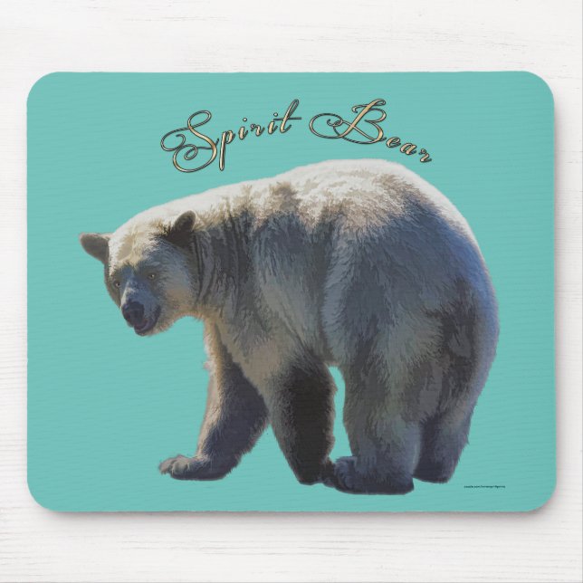 Mousepad Rare Kermode Bear Wildlife Design (Frente)