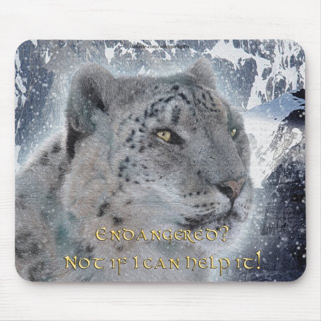 Mousepad Rare Snow Leopardo & Mountain Mousemat (Frente)