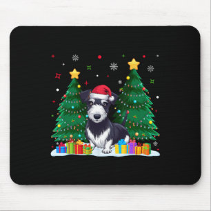 Mousepad Rat Terrier Dog Absorve Santa Hat Ugly Christmas S