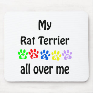 Mousepad Rat Terrier Walks Design