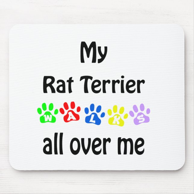 Mousepad Rat Terrier Walks Design (Frente)