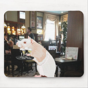 Mousepad Rat Waiter Surreal