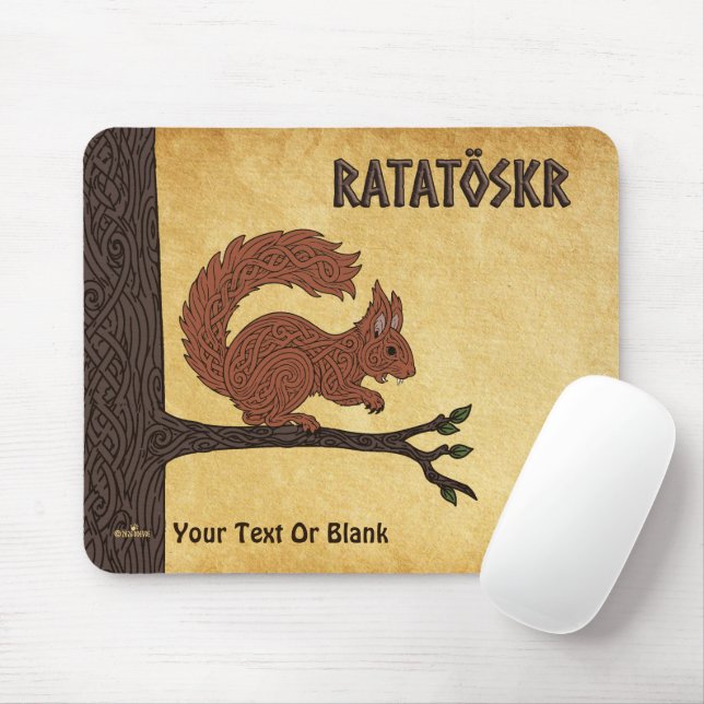 Mousepad Ratatöskr, Esquilo Nórdico/Viking (Com mouse)