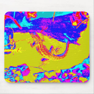 Mousepad ratinho-lagarto colorido