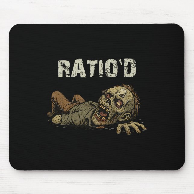 Mousepad Ratio'd Teag Meme Engraçado Zumbi Npc Ratioed Game (Frente)