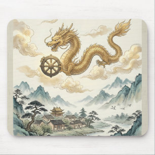 Mousepad Rato Antigo Dragão e Roda do Dhamma - História