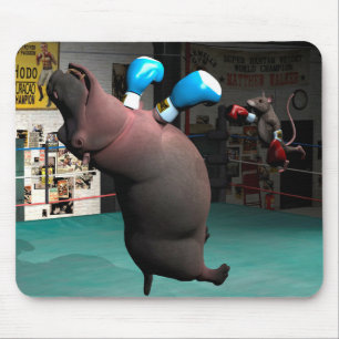 Mousepad Rato bate Hippo KO