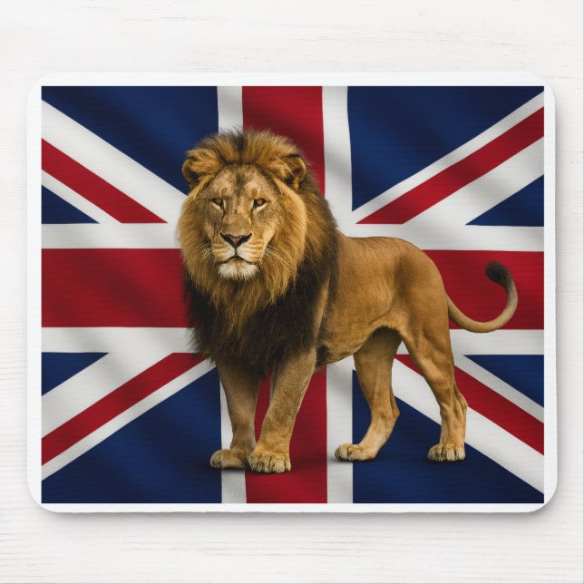 Mousepad Rato com a bandeira do Reino Unido (Frente)