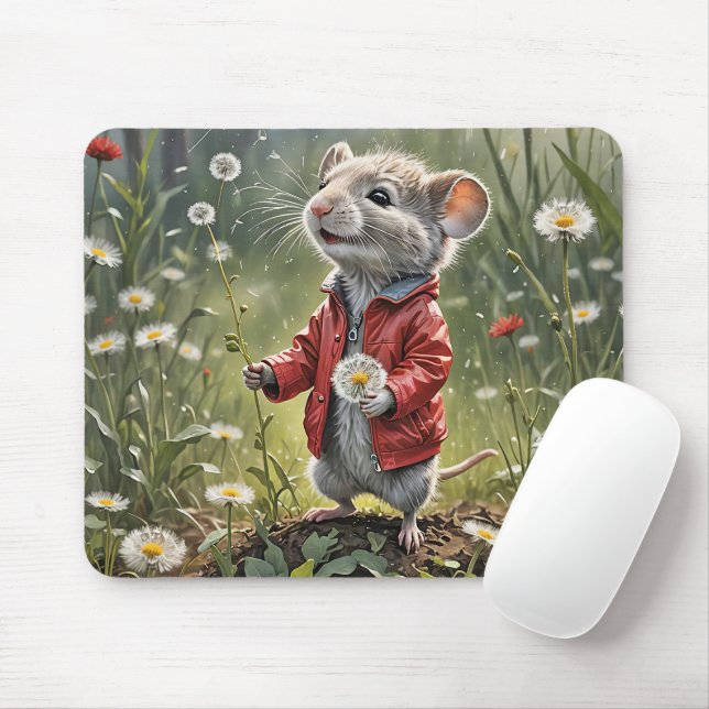 Mousepad Rato Com Dandelion (Com mouse)