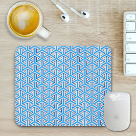 Mousepad Rato com Padrão Japonês Azul Profundo