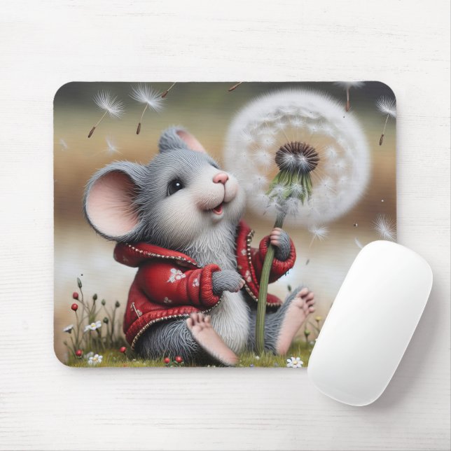 Mousepad Rato com um Dandelion (Com mouse)