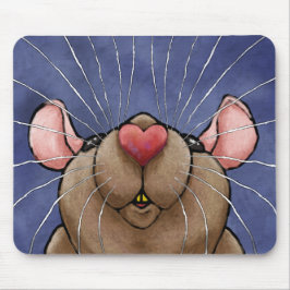 Mousepad Rato Coração Fofo