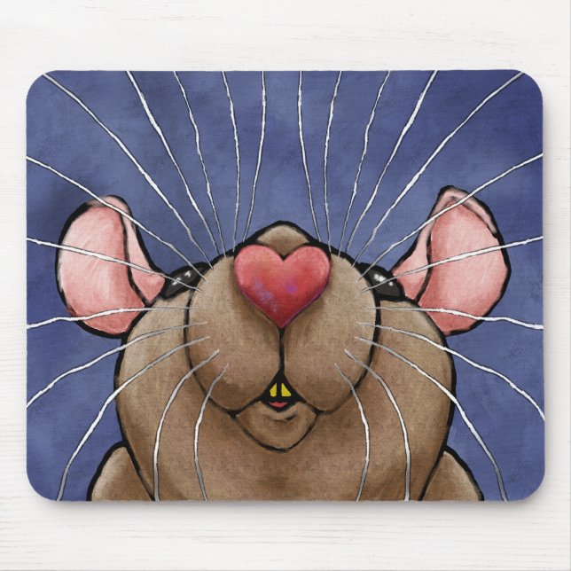 Mousepad Rato Coração Fofo (Frente)