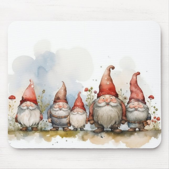 Mousepad Rato de Água Gnomos Almofada (Frente)