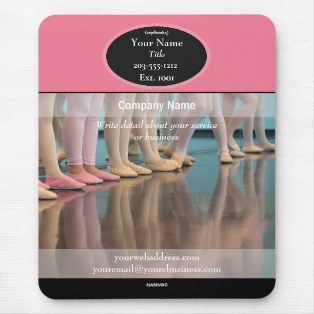 Mousepad Rato de Apoio Promocional de Ballet - HAMbyWG (Frente)