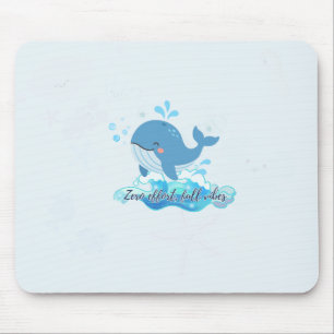 Mousepad Rato de Baleia Fofa   estética de Produtividade Ca