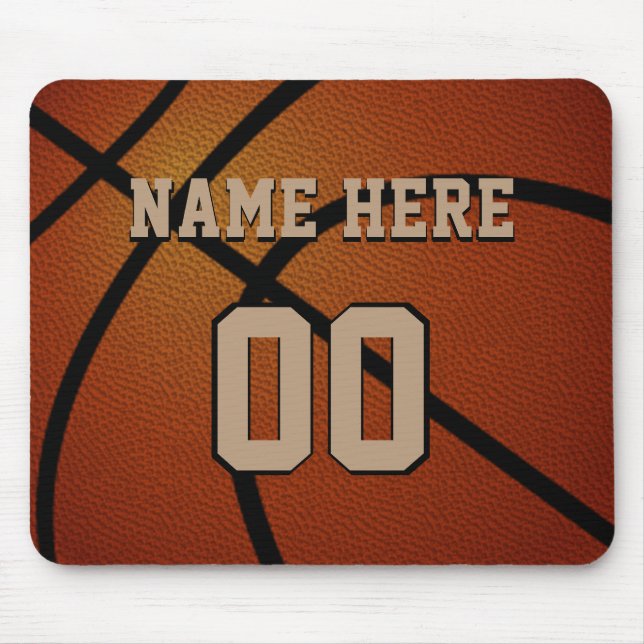 Mousepad Rato de Basquete Personalizado, Nome, Número (Frente)