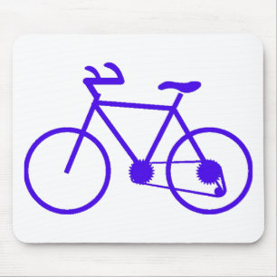 Mousepad Rato de Bicicleta Azul Suporte Personalizado