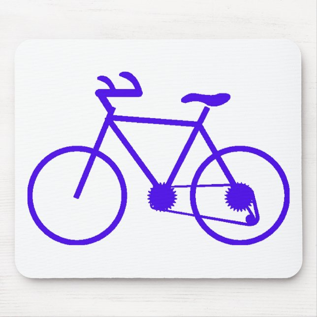 Mousepad Rato de Bicicleta Azul Suporte Personalizado (Frente)