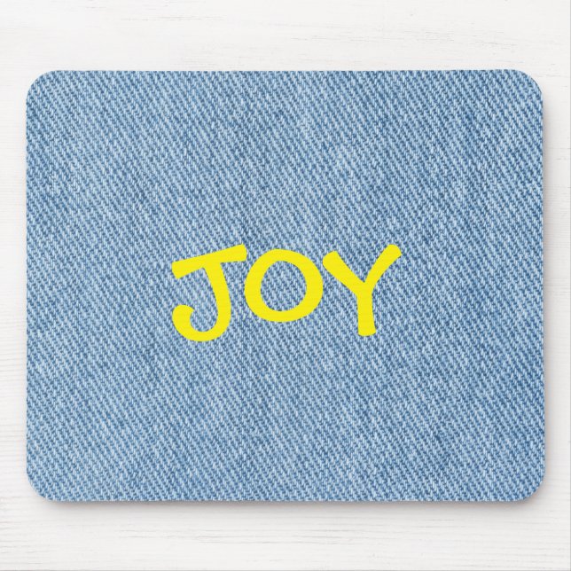 Mousepad Rato de Borracha com Nome Personalizado em Jeans (Frente)