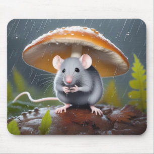 Mousepad Rato de cinza debaixo de uma ferramenta
