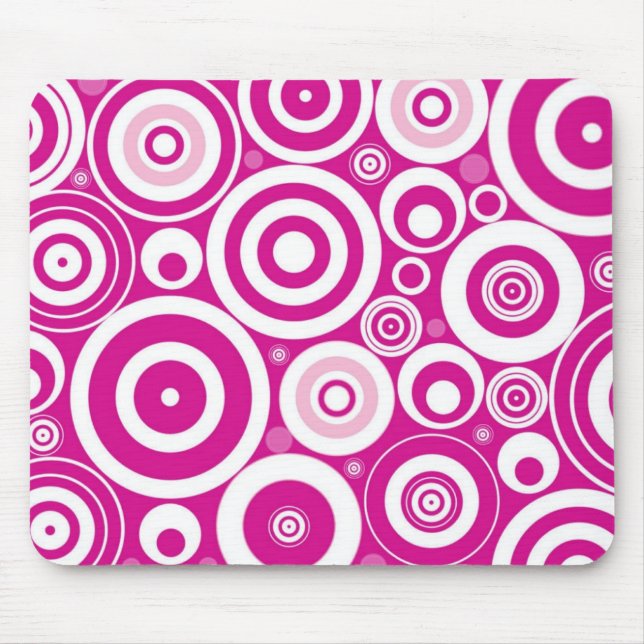 Mousepad Rato de círculos retrô (Frente)