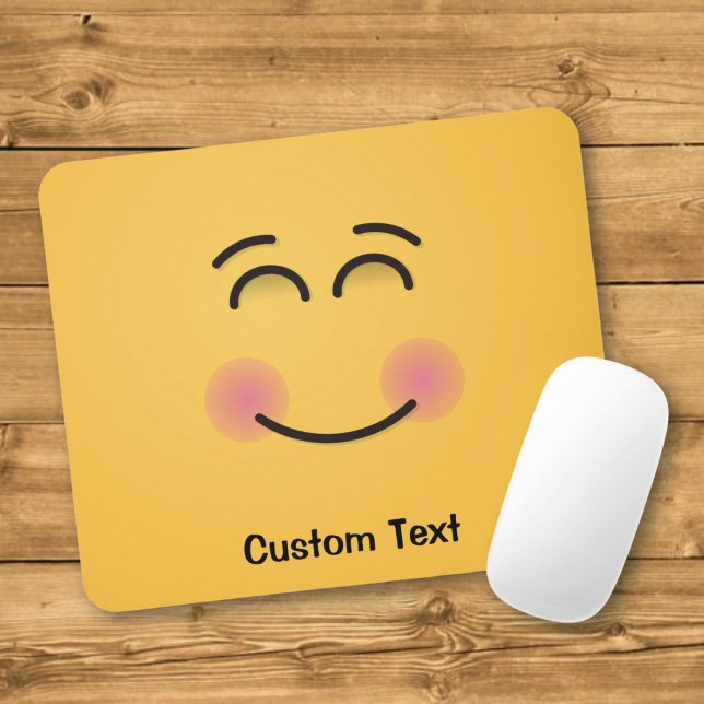 Mousepad Rato de Computador Cara Sorridente com Olhos Sorri (Criador carregado)