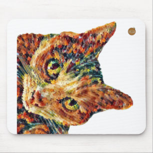 Mousepad Rato de Computador de Gato Colorido Fofo