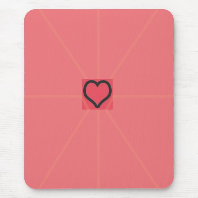 Mousepad Rato de Coração Almofada (Frente)