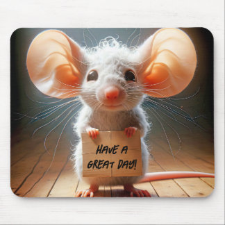 Mousepad Rato de desenho com placa