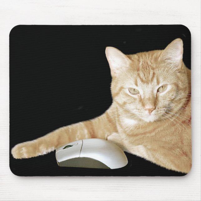 Mousepad Rato de gato e computador (Frente)