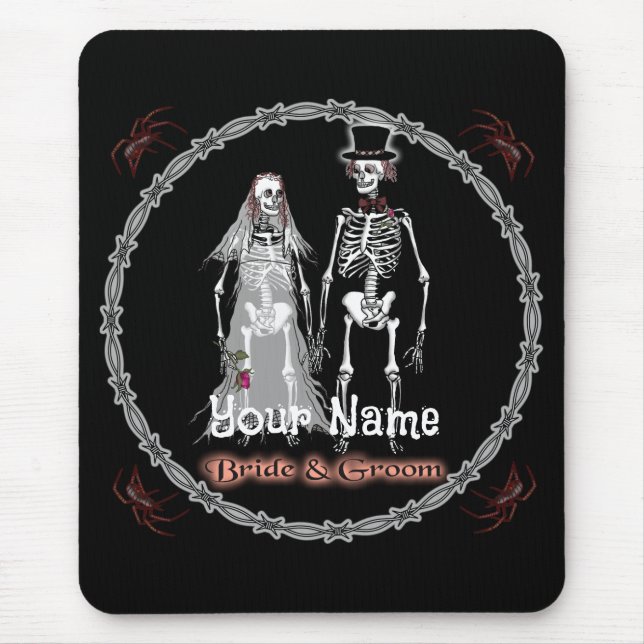 Mousepad Rato de Goth Skeleton Wedding (Frente)